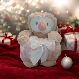 Adorable Plush Penguin with Blanket